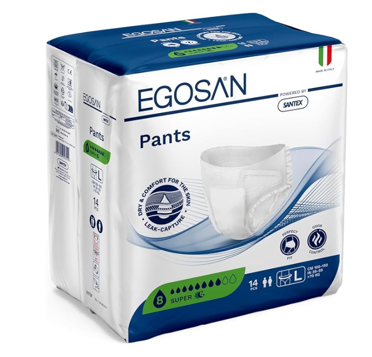 Scutece Adulți Chilot EGOSAN SUPER L Absorbtie 1850ml 14buc