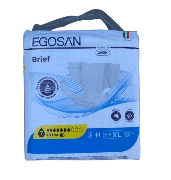 Scutece Adulti EGOSAN Extra Large, Extra Absorbtie 2800ml 15 buc