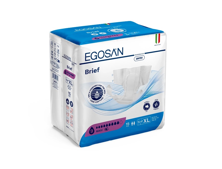 Scutece Adulți EGOSAN Extra Large, Maxi Absorbtie 4100ml 15buc